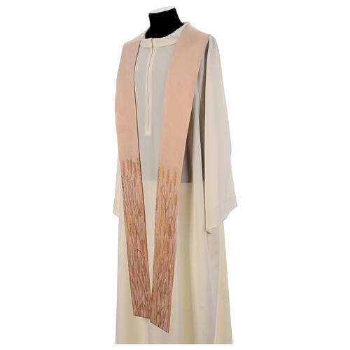 Priesterstola, Jacquardgewebe mit Ährenmotiv, Atelier Sirio 3