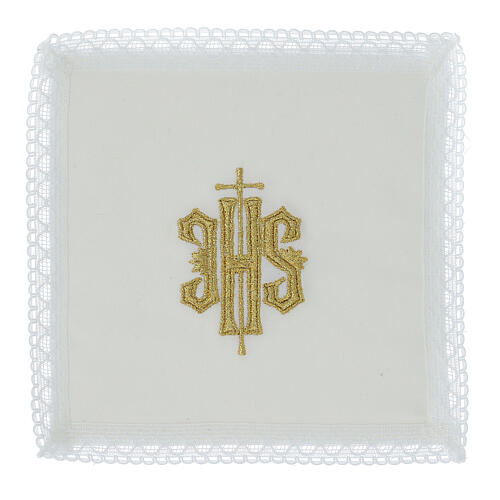 Set messa 4 pz IHS ricamato cotone bianco 1