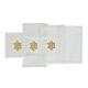 Set messa 4 pz IHS ricamato cotone bianco s2