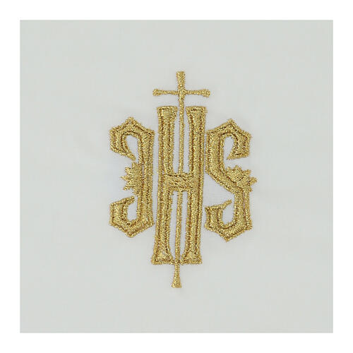 Rigid pall with IHS embroidery, cotton, 6.7x6.7 in 2