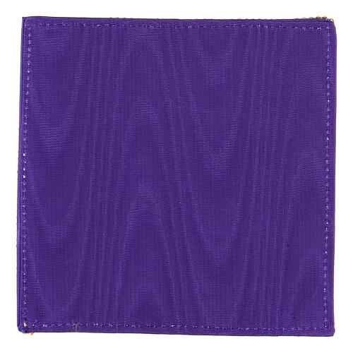 Palla per calice XP viola raso ricamata 3