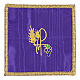 Palla per calice XP viola raso ricamata s1