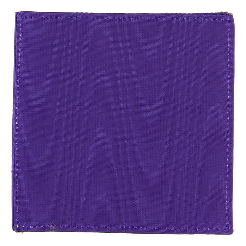 XP purple satin embroidered pall for chalice 3
