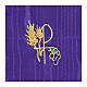 XP purple satin embroidered pall for chalice s2