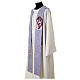 Étole pointue Christ avec couronne d'épines violette s3