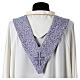 Étole pointue Christ avec couronne d'épines violette s5