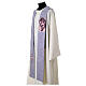 Stola a punta Cristo con corona di spine viola morello s3