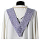 Stola a punta Cristo con corona di spine viola morello s5