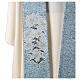 Light blue pointed stole, Marial symbol and lily s4