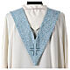 Light blue pointed stole, Marial symbol and lily s5
