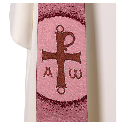 Estola Cristo Pantocrátor punta cuatro colores litúrgicos 10