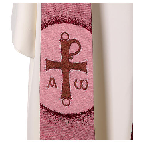 Estola Cristo Pantocrátor punta cuatro colores litúrgicos 5