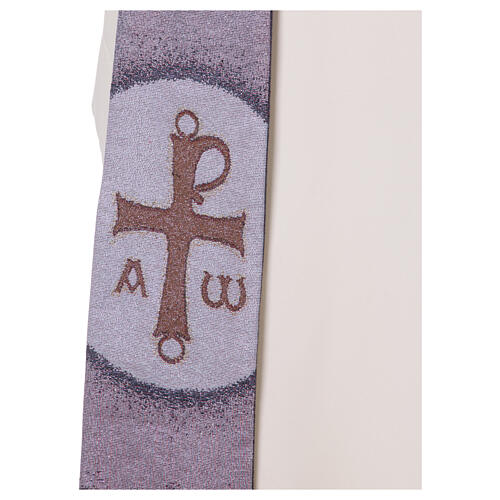 Stola Cristo Pantocratore a punta quattro colori liturgici 9
