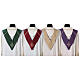 Stole with bread, fish and cross, 4 liturgical colours s10