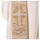 Étole avec symboles pain poissons croix couleurs liturgiques s7