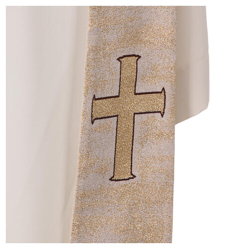 Étole pour prêtre couleurs liturgiques Jésus Christ et crucifix 11