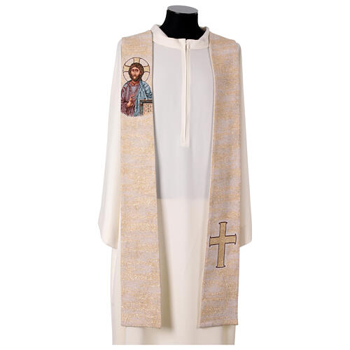 Stola per sacerdoti quattro colori liturgici Gesù Cristo e crocefisso 3