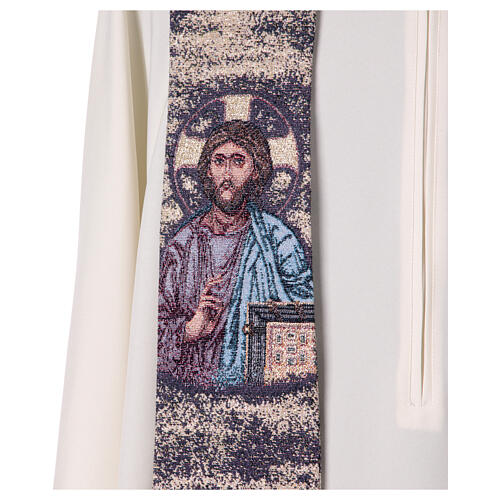 Stuła kapłańska cztery kolory liturgiczne - Jezus Chrystus i krzyż 8