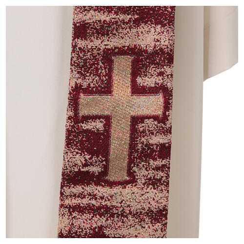 Clergy stole four liturgical colors Jesus Christ and cross 10