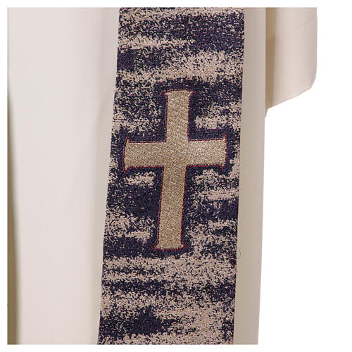 Clergy stole four liturgical colors Jesus Christ and cross 12