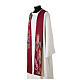 Pointed stole with wheat and grapes symbols, 4 liturgical colours s4