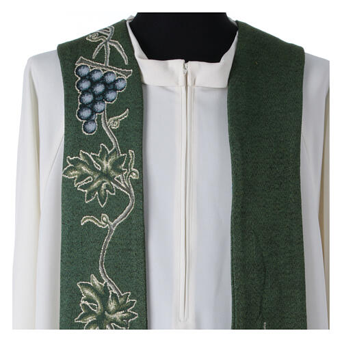 Stuła w szpic, z symbolami kłosów i winogron, 4 kolory 3