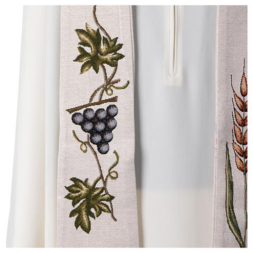 Stuła w szpic, z symbolami kłosów i winogron, 4 kolory 7