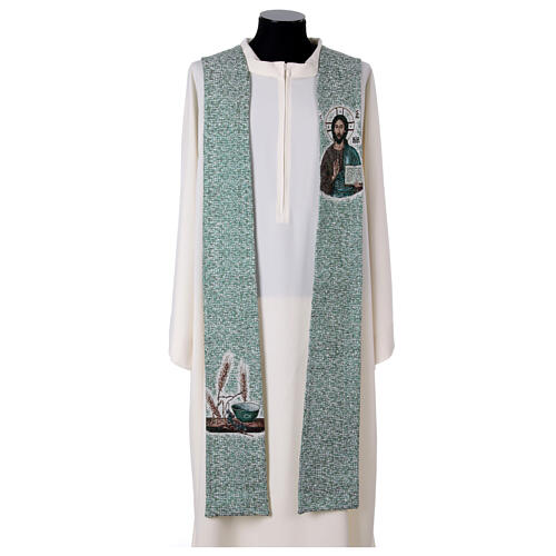 Stole with Pantocrator and Eucharistic symbols, 4 liturgical colours 1