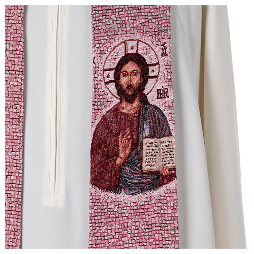 Stole with Pantocrator and Eucharistic symbols, 4 liturgical colours 6