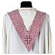 Étole pointue Christ Pantocrator et symboles eucharistiques couleurs liturgiques s18