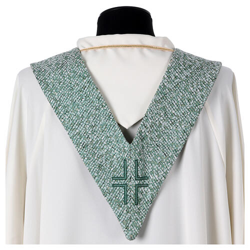 Stola Cristo Pantocratore e simboli eucaristici in quattro colori 17