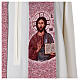 Stola Cristo Pantocratore e simboli eucaristici in quattro colori s6