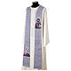 Stola Cristo Pantocratore e simboli eucaristici in quattro colori s16