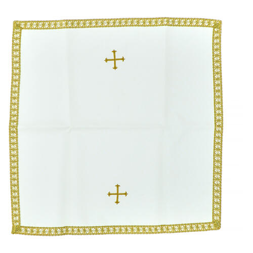 Kelchvelum mit Kreuzstickerei, Polyester – 50 × 50 cm, in vier liturgischen Farben 6