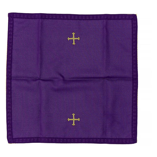 Kelchvelum mit Kreuzstickerei, Polyester – 50 × 50 cm, in vier liturgischen Farben 10