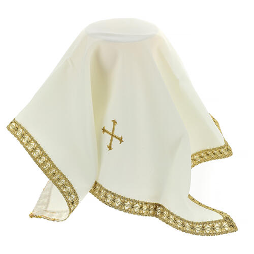 Chalice veil embroidered with a golden cross 7