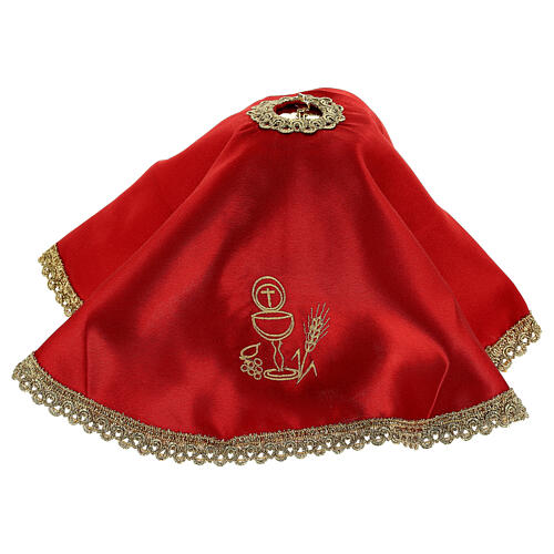 Embroidered chalice ciborium cover with embroidered cross 4