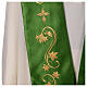 Priest stole with golden embroidery, vines and ears of wheat s3