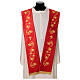 Priest stole with golden embroidery, vines and ears of wheat s12