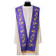 Priest stole with golden embroidery, vines and ears of wheat s19