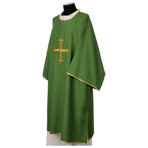 Polyester dalmatic with embroidered golden cross 2