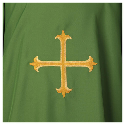 Polyester dalmatic with embroidered golden cross 3