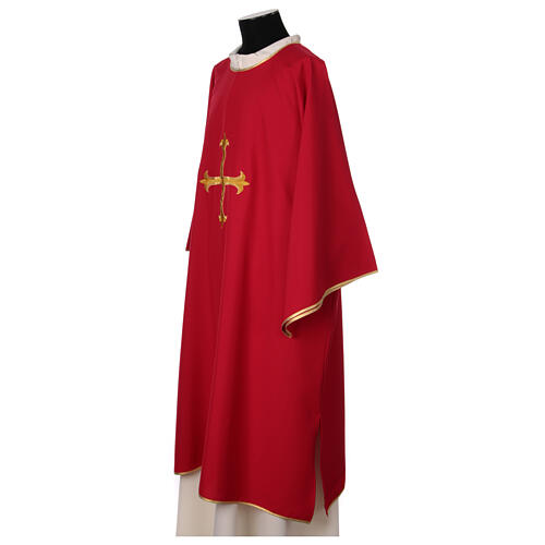 Polyester dalmatic with embroidered golden cross 4