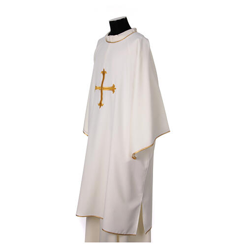 Polyester dalmatic with embroidered golden cross 5
