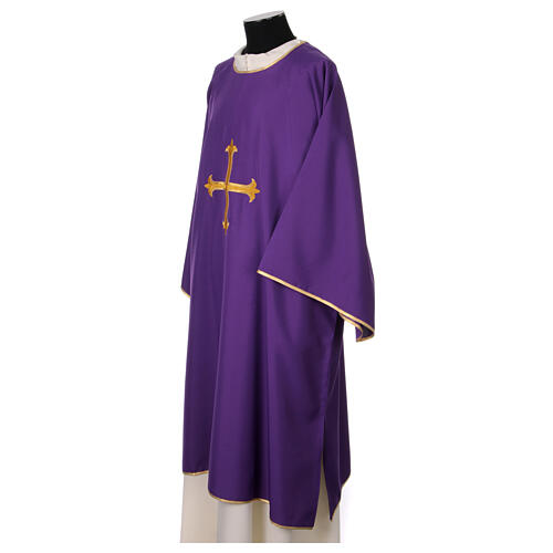 Polyester dalmatic with embroidered golden cross 6