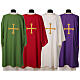 Polyester dalmatic with embroidered golden cross s7
