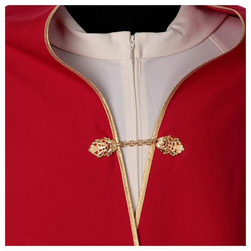 Polyester humeral veil with embroidered golden cross 12