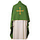 Polyester humeral veil with embroidered golden cross s1