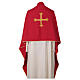 Polyester humeral veil with embroidered golden cross s7