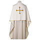 Polyester humeral veil with embroidered golden cross s13